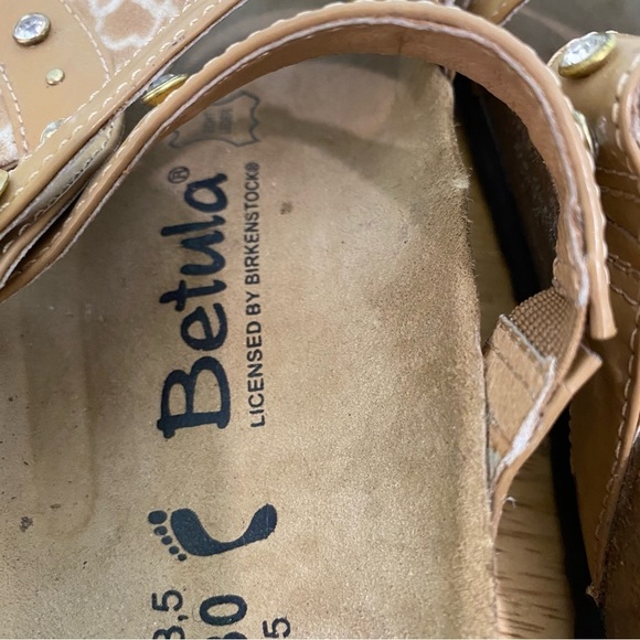 Betula Birkenstock Leather Strap Embellished Animal Cheetah Print Sandal‎ Sz 5 - Picture 9 of 9
